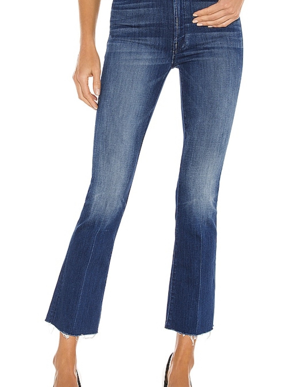 Mother Size 31 The Hustler Ankle Fray Jeans: Squeeze It